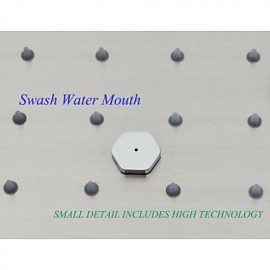 20 Inch Swash And Rain LED 3 Colors Temperature Sensitive Shower Head With Ceiling Mounted Shower Arms