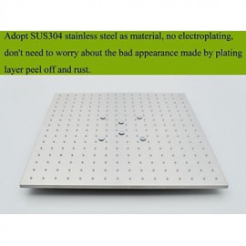 20 Inch Swash And Rain LED 3 Colors Temperature Sensitive Shower Head With Ceiling Mounted Shower Arms