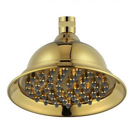 6 Inch Contemporary Ti-PVD Finish Brass Rainfall Shower Head