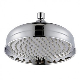 Contemporary 8 Inch Brass Rainfall Shower Head Chrome Finish