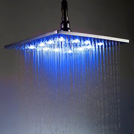 8 inch Brass Shower Head with Color Changing LED Light