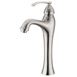 Transparence Round Tempered glass Vessel Sink With Waterfall Tap, Mounting Ring and Water Drain