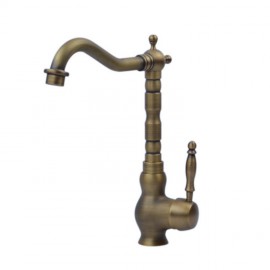 Deck Mounted Single Handle One Hole with Antique Brass Kitchen Tap