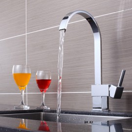 Deck Mounted Single Handle One Hole with Chrome Kitchen Tap