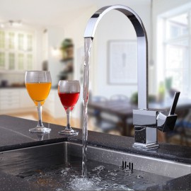 Deck Mounted Single Handle One Hole with Chrome Kitchen Tap