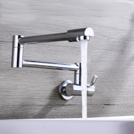 Wall Mounted Single Handle One Hole with Chrome Kitchen Tap