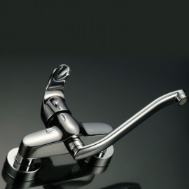 Wall Mounted Chrome Single Handle Finished Solid Brass Kitchen Tap