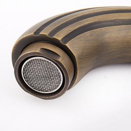 2 Handles Antique Brass Bathroom Basin Mixer Faucet Tap