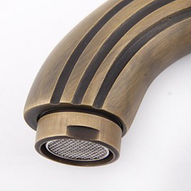 2 Handles Antique Brass Bathroom Basin Mixer Faucet Tap