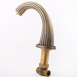 2 Handles Antique Brass Bathroom Basin Mixer Faucet Tap