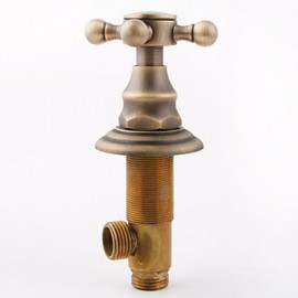 2 Handles Antique Brass Bathroom Basin Mixer Faucet Tap