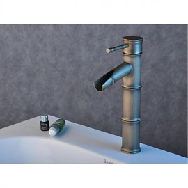 Antique Brass Finish Single Hole Single Handle Bathroom Basin Faucet