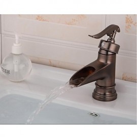 Antique Brass Finish Single Hole Single Handle Bathroom Basin Faucet