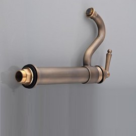 Antique Brass Finish Single Hole Single Handle Bathroom Basin Faucet(Tall)