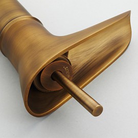 Antique Brass Finish One Hole Single Handles Bathroom Sink Faucet