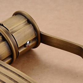 Antique Brass Finish Single Handle Centerset Wood-Like Bathroom Sink Faucet(Tall)