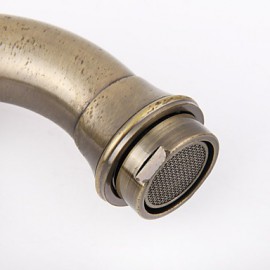 Antique Brass Two-Handle Lavatory Centerset Faucet