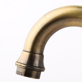 Antique Brass Two-Handle Lavatory Centerset Faucet