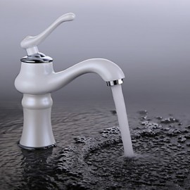 Antique Finish Brass One Hole Single Handle Bathroom Sink Faucet