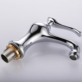 Antique Finish Brass One Hole Single Handle Bathroom Sink Faucet