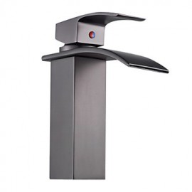 Antique Oil Rubbed Bronze Waterfall Painting Finish Bathroom Sink Faucet