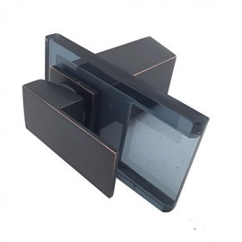 Antique Orb Finish Led Blue / Green / Red Light Waterfall Bathroom Sink Faucet- Black