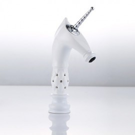 Antique Painting Brass One Hole Single Handle Bathroom Sink Faucet