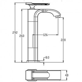 Antique Painting Chrome Brass One Hole Single Handle Bathroom Sink Faucet