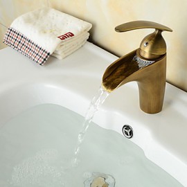 Antique Style Chrome Plating And Gold Plating Single Handle One Hole Hot And Cold Water Bathroom Sink Faucet