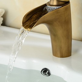 Antique Style Chrome Plating And Gold Plating Single Handle One Hole Hot And Cold Water Bathroom Sink Faucet