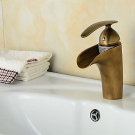 Antique Style Chrome Plating And Gold Plating Single Handle One Hole Hot And Cold Water Bathroom Sink Faucet