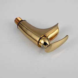 Antique Style Chrome Plating And Gold Plating Single Handle One Hole Hot And Cold Water Bathroom Sink Faucet