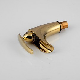 Antique Style Chrome Plating And Gold Plating Single Handle One Hole Hot And Cold Water Bathroom Sink Faucet