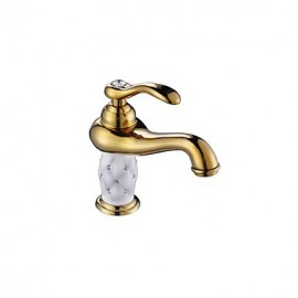 Antique Ti-Pvd Brass One Hole Single Handle Bathroom Sink Faucet