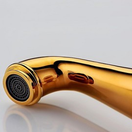 Antique Ti-Pvd Brass One Hole Single Handle Bathroom Sink Faucet