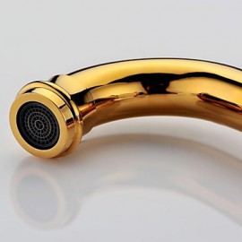 Antique Ti-Pvd Brass One Hole Single Handle Bathroom Sink Faucet