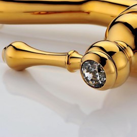 Antique Ti-Pvd Brass One Hole Single Handle Bathroom Sink Faucet