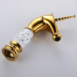 Antique Ti-Pvd Brass One Hole Single Handle Bathroom Sink Faucet