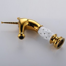 Antique Ti-Pvd Brass One Hole Single Handle Bathroom Sink Faucet