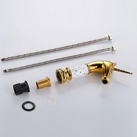 Antique Ti-Pvd Brass One Hole Single Handle Bathroom Sink Faucet