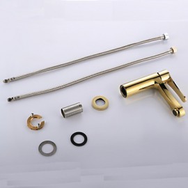 Antique Ti-Pvd Finish Brass One Hole Single Handle Bathroom Sink Faucet