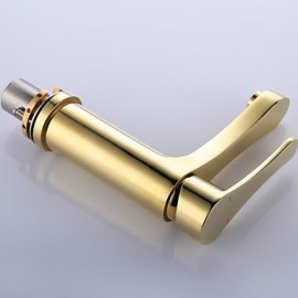 Antique Ti-Pvd Finish Brass One Hole Single Handle Bathroom Sink Faucet