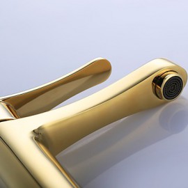 Antique Ti-Pvd Finish Brass One Hole Single Handle Bathroom Sink Faucet