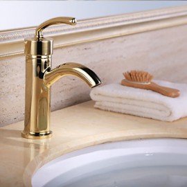 Antique Ti-Pvd Finish Brass One Hole Single Handle Bathroom Sink Faucet