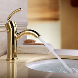 Antique Ti-Pvd Finish Brass One Hole Single Handle Bathroom Sink Faucet