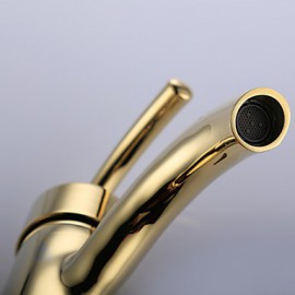 Antique Ti-Pvd Finish Brass One Hole Single Handle Bathroom Sink Faucet