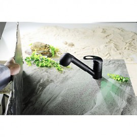 Aquafaucet Single Lever High Arc Pull Down Kitchen Faucet With Retractable Pull Out Wand, Swivel Spout Oil Rubbed Bronze
