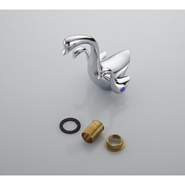 Aquafaucet Swan Bathroom Sink Vessel Faucet Vanity Mixer Tap Chrome Brass Two Handles