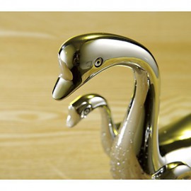 Aquafaucet Swan Bathroom Sink Vessel Faucet Vanity Mixer Tap Chrome Brass Two Handles
