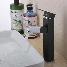 Art Deco / Retro Pullout Spray Brass Painting Bathroom Sink Faucet